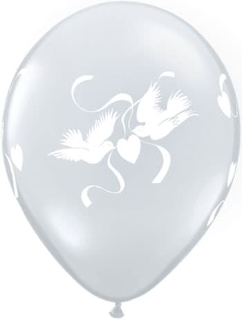 Qualatex 11 inch Love Doves Latex Balloons 100ct