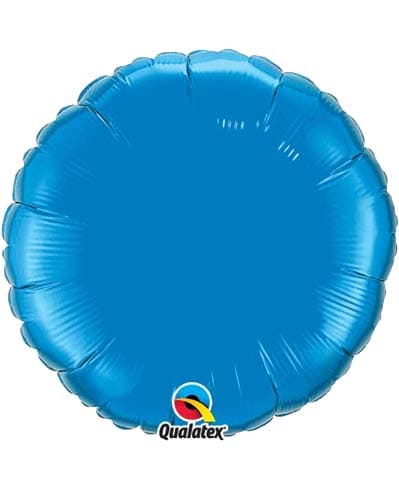 36" Sapphire Blue Round Foil Balloon - Click Image to Close