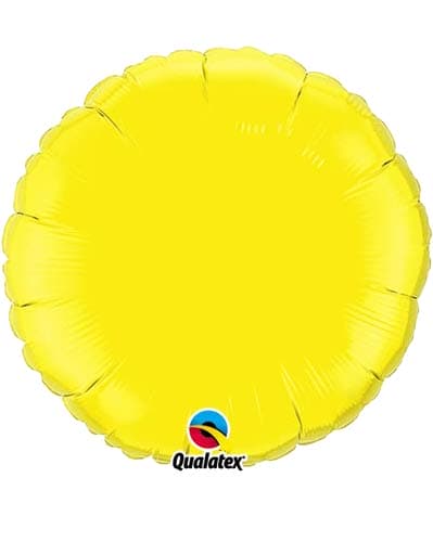 18" Yellow Rounds Foil Balloon - Click Image to Close