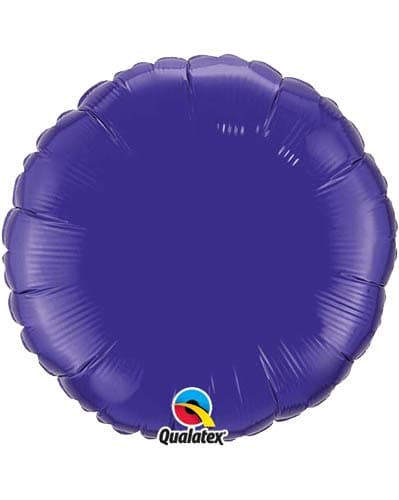 18" Quartz Purple Round Foil Balloon - Click Image to Close