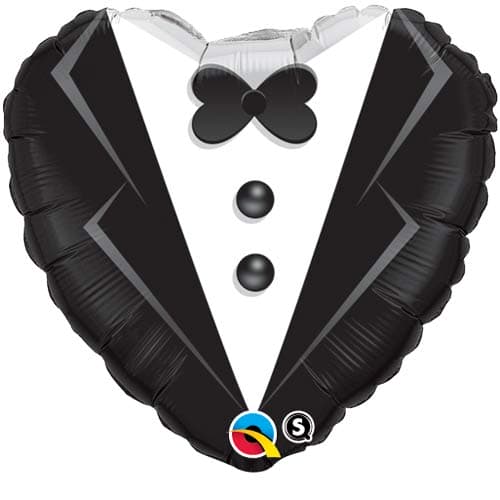 18" Wedding Tuxedo Foil Balloons - Click Image to Close