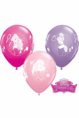 11" Disney Princess Cameos Latex Balloons 25pk - Click Image to Close