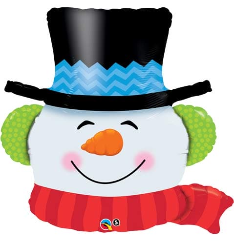 Smilin Snowman Supershape Balloons - Click Image to Close