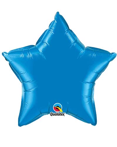 9" Sapphire Star Foil Balloon - Click Image to Close