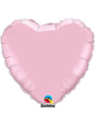 4" Pearl Pink Heart Foil Balloon - Click Image to Close