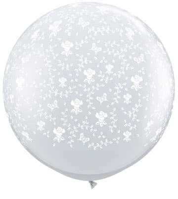 3ft Flowers Around Giant Latex Balloons 2pk - Click Image to Close