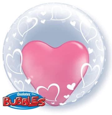 24" Stylish Hearts Deco Bubbles - Click Image to Close