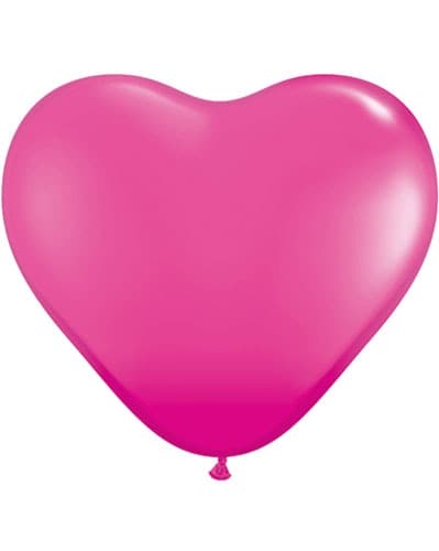 15" Wild Berry Heart Latex Balloons 50pk - Click Image to Close