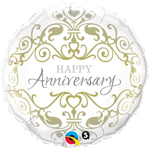 18" Anniversary Classic Foil Balloons - Click Image to Close