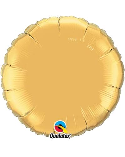 36" Metallic Gold Round Foil Balloon - Click Image to Close
