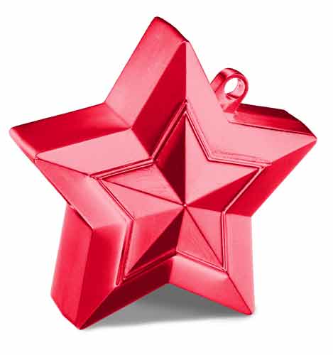 Red Star Balloon Weight 5.3oz - Click Image to Close