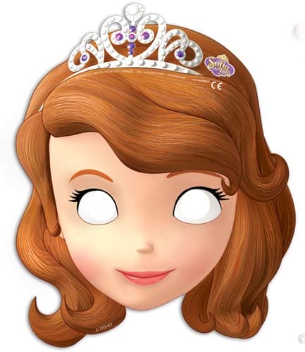 Sofia The First Paper Masks 6pk - Click Image to Close