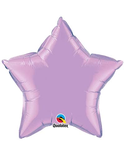 20" Pearl Lavender Star Foil Balloon - Click Image to Close