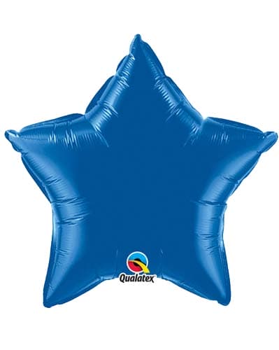 20" Dark Blue Star Foil Balloon - Click Image to Close