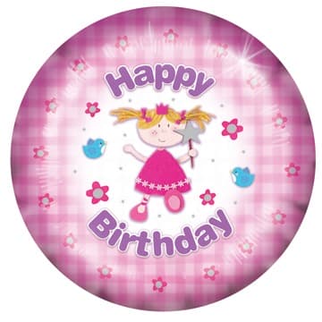 18" Happy Birthday Fairy Foil Balloons - Click Image to Close