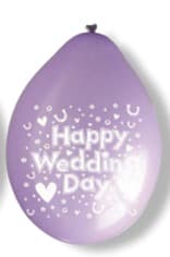 10" Wedding Latex Balloons 6 Packs Of 10 - Click Image to Close