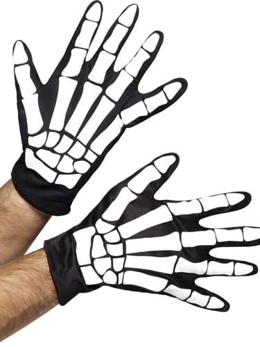 Skeleton Print Gloves - Click Image to Close
