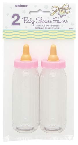 Pink Fillable Baby Bottles 2pk - Click Image to Close