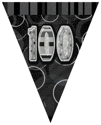 100th Happy Birthday Flag Bunting - Click Image to Close