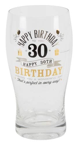 30th Birthday Pint Glass - Click Image to Close