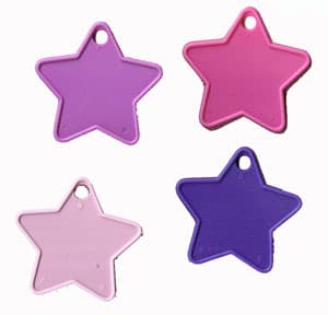 Star Shaped Weights Pastel Assortment x100 - Click Image to Close