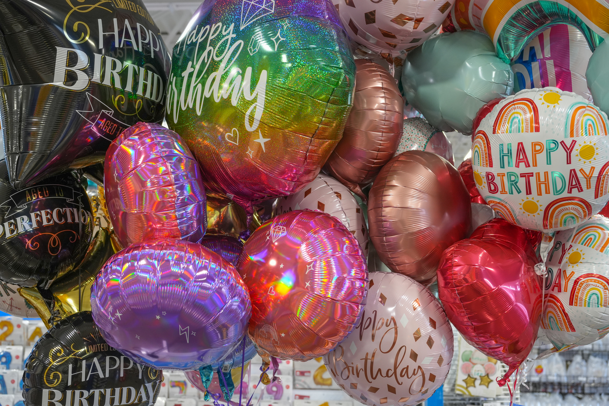 foil balloons inflated