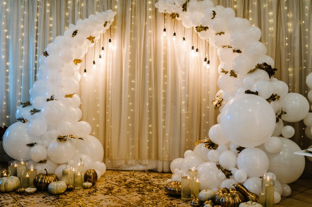 Wedding balloon display