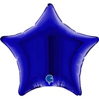 4" Grabo Blue Capri Plain Star Air Fill Balloons