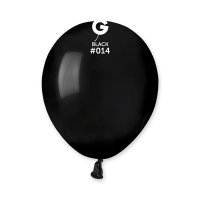 5" Classic Black Latex Balloons 50pk