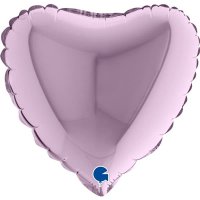 9" Grabo Lilac Plain Heart Air Fill Balloons
