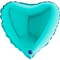 9" Grabo Tiffany Plain Heart Air Fill Balloons