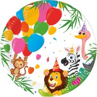 Jungle Balloons Paper Plates 8pk
