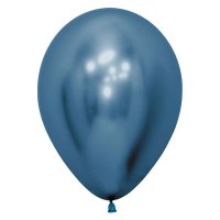 12" Reflex Blue Latex Balloons 50pk