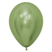 12" Reflex Lime Green Latex Balloons 50pk