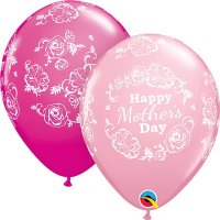 11" Mothers Day Floral Damask Latex Balloons 25pk