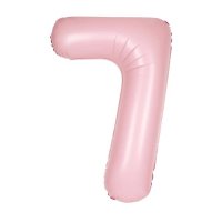 34" Pastel Matte Pink Number 7 Supershape Balloons