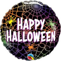 18" Halloween Spiders And Webs Foil Balloons