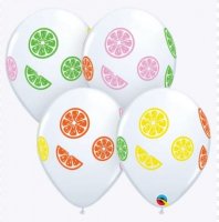 11" Colourful Fruit Slices Latex Balloons 50pk