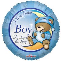 18" A New Baby Boy Foil Balloons