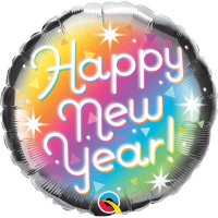 18" Happy New Year Colourful Foil Balloons