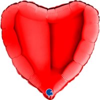 18" Grabo Red Heart Shaped Foil Balloons