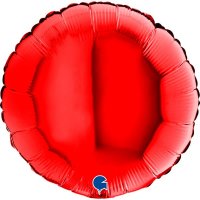 18" Grabo Red Round Foil Balloons