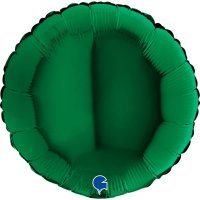 18" Grabo Dark Green Round Foil Balloons