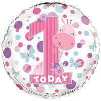 18" 1 Today Pink Foil Balloons