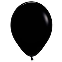 18" Fashion Black Latex Balloons 25pk