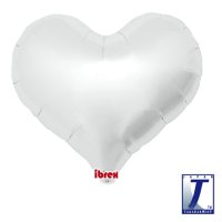 18" Metallic Silver Jelly Heart Foil Balloons Pack of 5