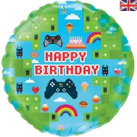 18" Blox Game Birthday Holographic Foil Balloons