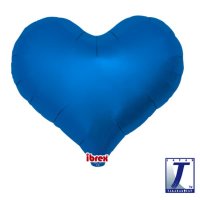 25" Metallic Blue Jelly Heart Foil Balloons Pack of 5