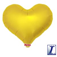 25" Metallic Gold Jelly Hearts Foil Balloons Pack Of 5