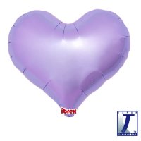 25" Metallic Lavender Jelly Heart Foil Balloons Pack Of 5
